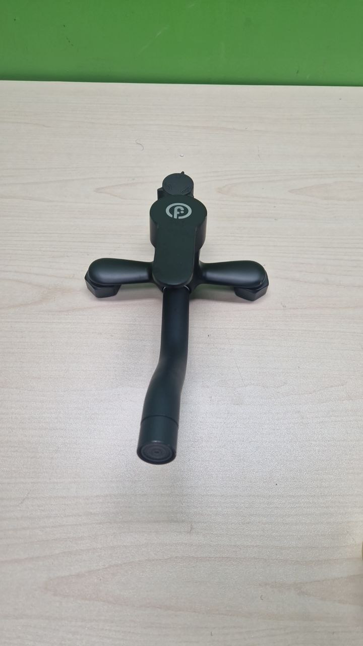 Смеситель душевая система для ванны 3-х функциональная черный матовый