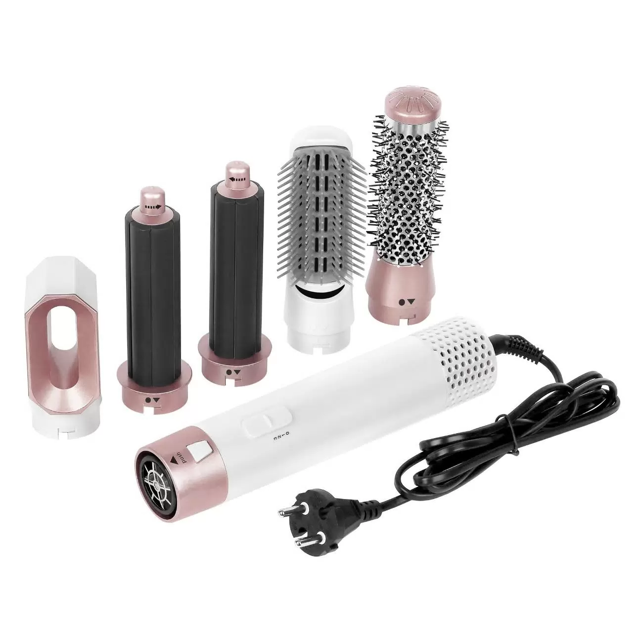 Фен-щетка Hi HH-118 1000 Вт белый, розовый