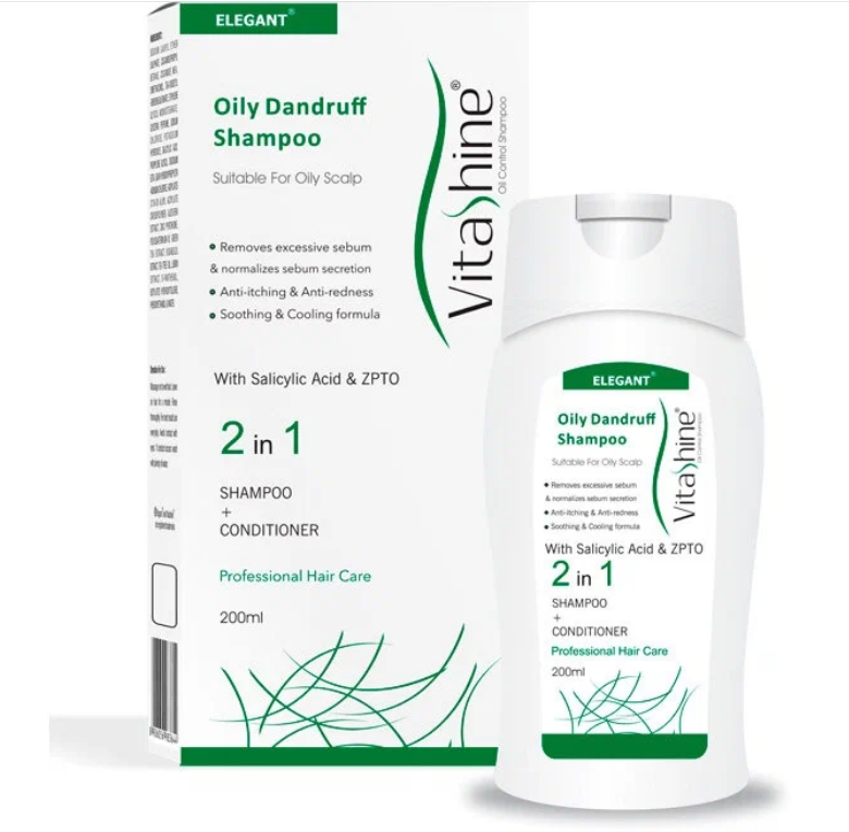 Elegant Cosmed Vitashine Шампунь от перхоти для жирных волос, 200 мл