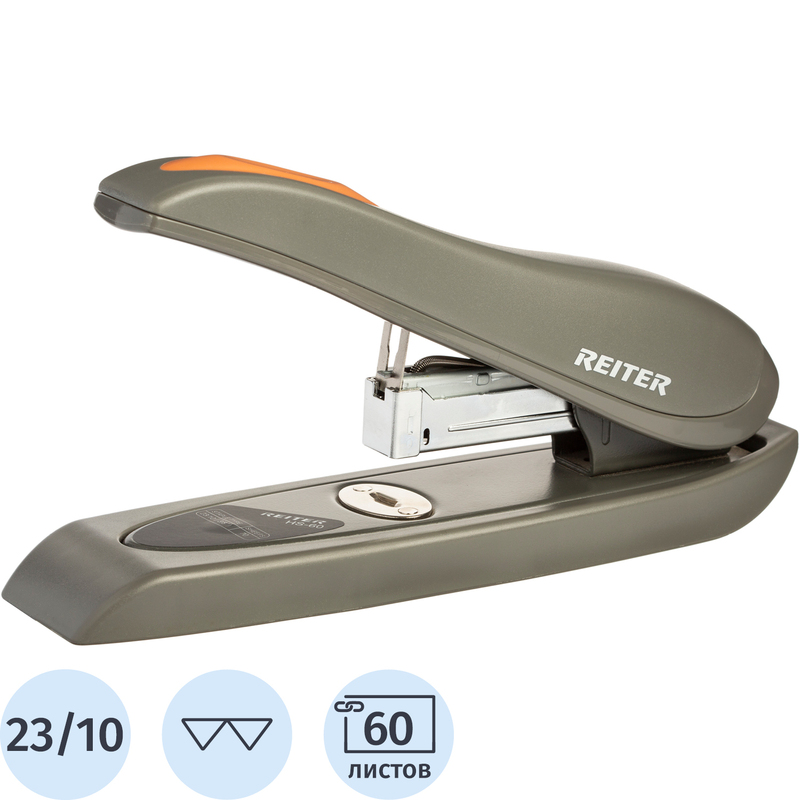 Степлер мощный Reiter RG HS-60 до 60 листов серый 141400