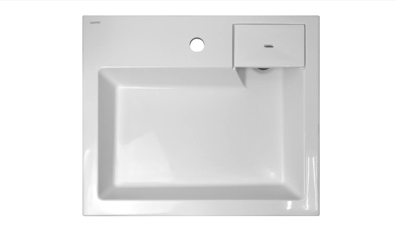 Раковина подвесная AZARIO Etna литьевой мрамор, белая 
