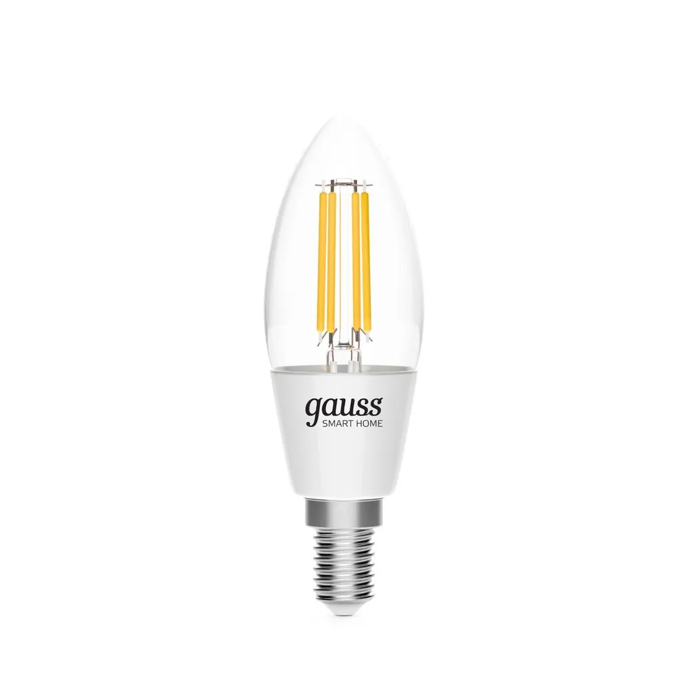 Gauss Умная лампочка Smart Home DIM E14 C35 4,5W, Светодиодная, 1 шт.