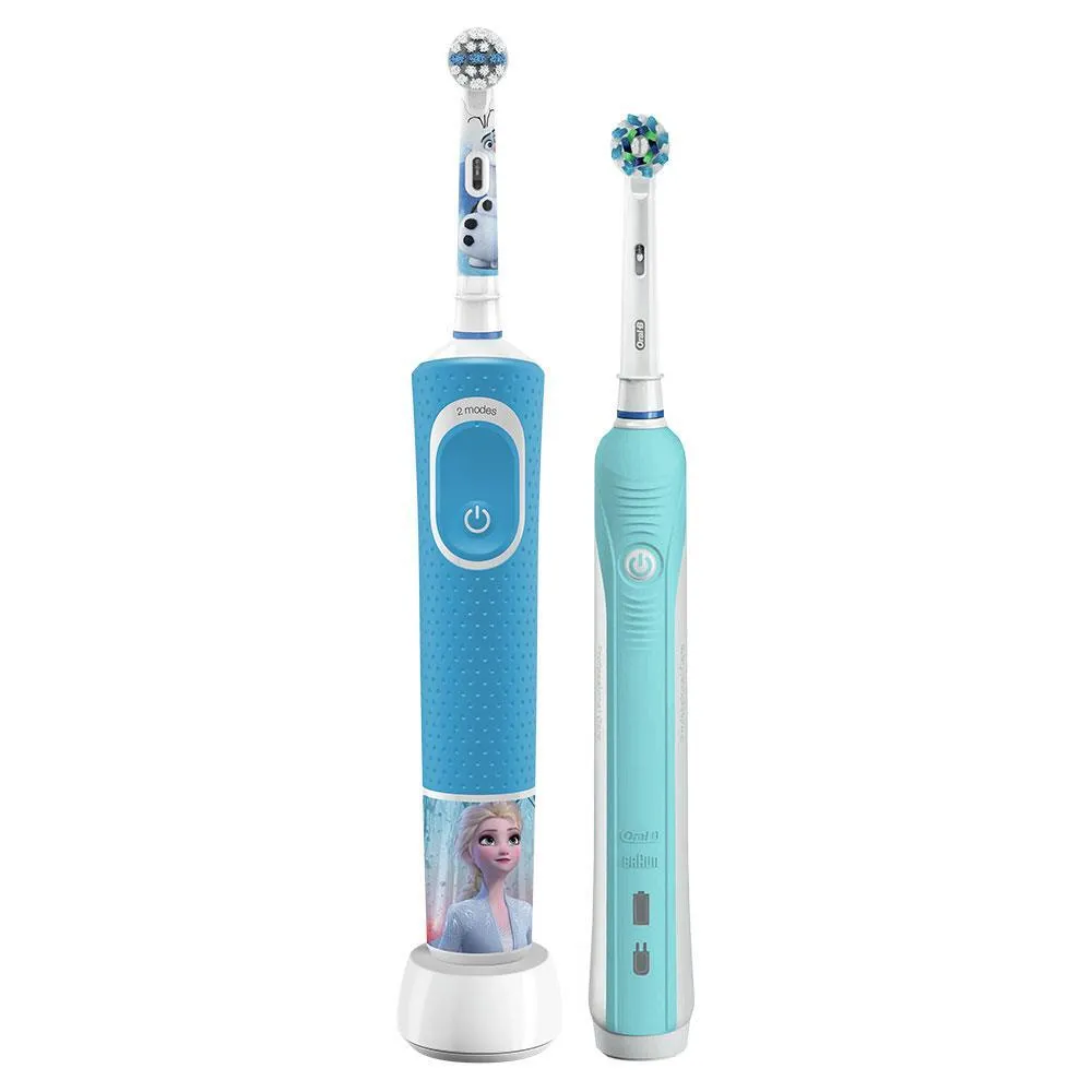 Oral-B Набор электрических зубных щеток Зубная щетка Oral-B Family Pack D16 Blue + D100 Frozen перез