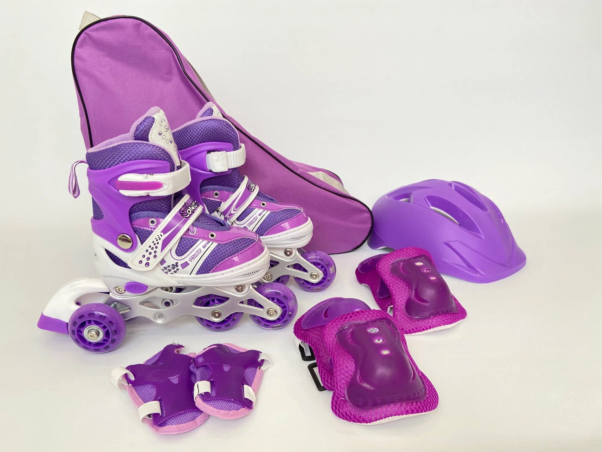 Ролики раздвижные + защита, размер 31-34