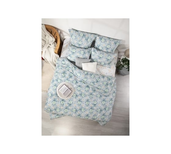 Комплект постельного белья Ночь нежна Офелия полутораспальный, бязь, 120 гр, 50х70, стандарт 70604-1