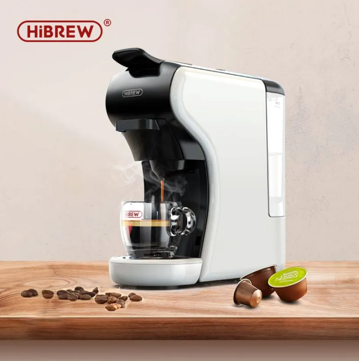 Капсульная кофемашина, многофункциональная 4 в 1 Hibrew H1A белый