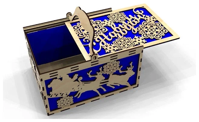 Подарочная коробка "С Новым Годом"  20*15*12 см.