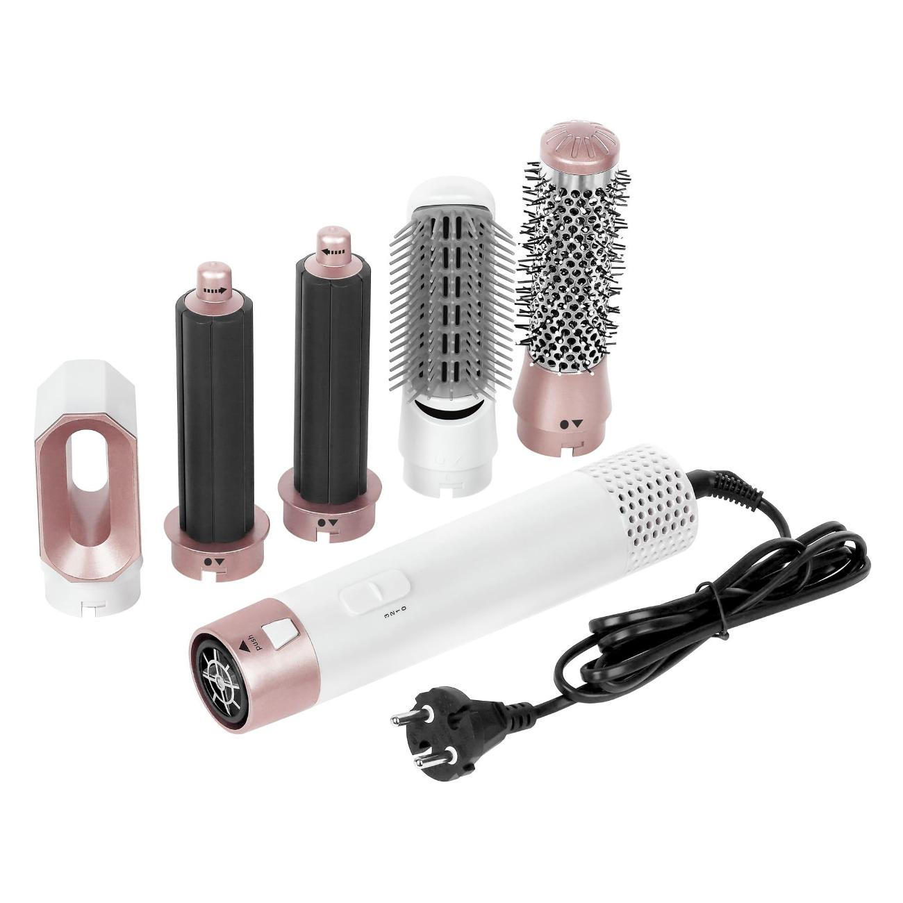 Фен-щетка Hi HH-118 1000 Вт белый, розовый