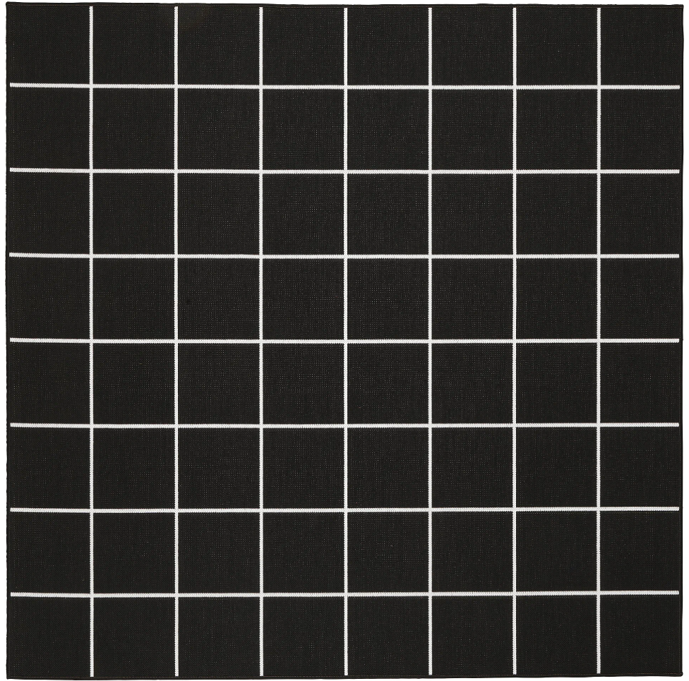 Ковер ИКЕА СВАЛЛЕРУП, черный/белый, 2 х 2 м