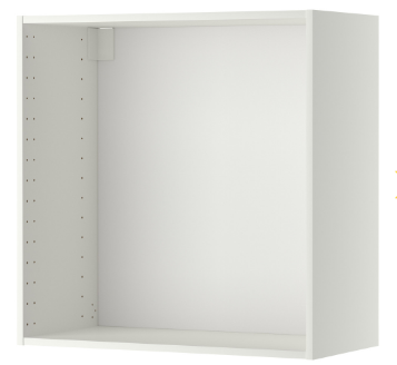 МЕТОД Каркас навесного шкафа, белый 80x37x80 см 603.680.38