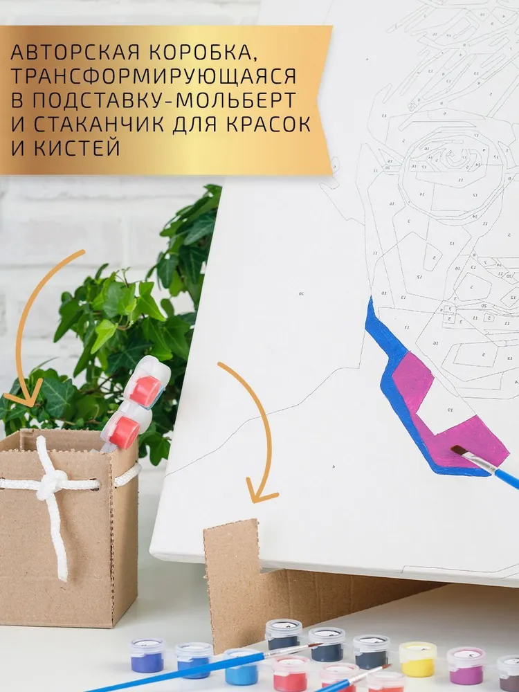 Арт-студия Unicorn Картина по номерам Арт-студия "Unicorn" "Ленин СССР", холст, акрил, 40см x 50см