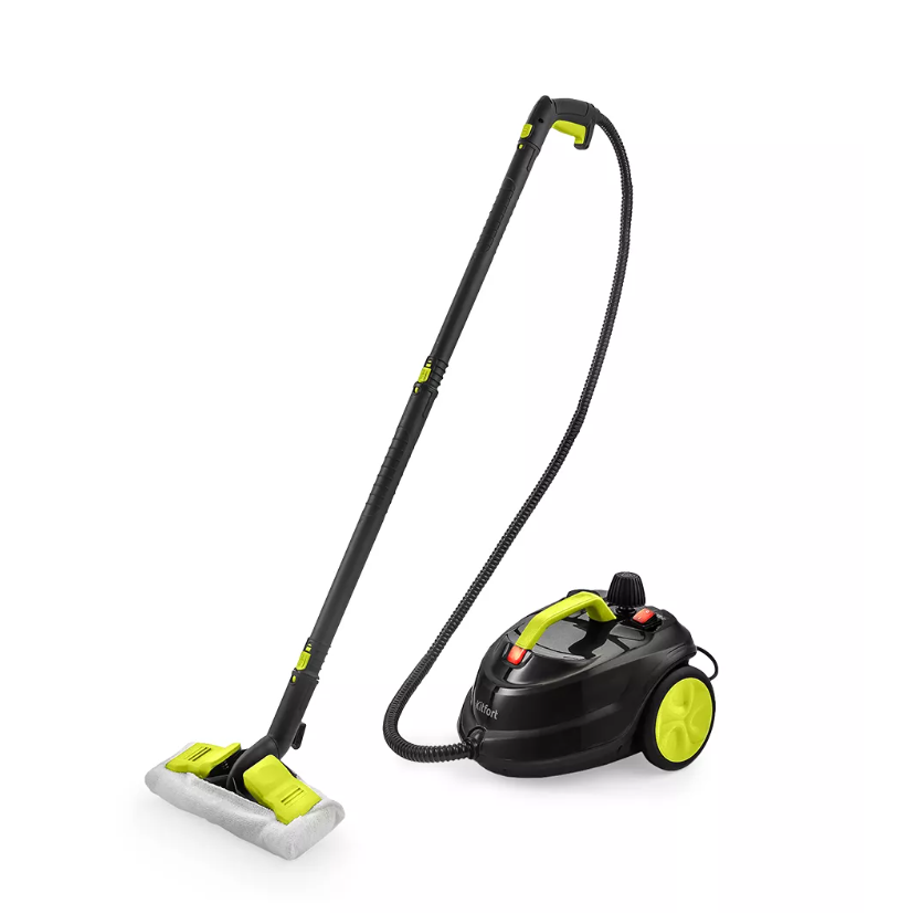 Пароочиститель Kitfort KT-9104-2, черно-салатовый