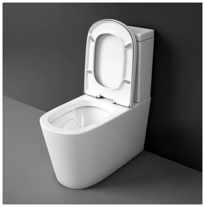 Cuvette Унитаз напольный безободковый с бачком, с микролифтом Compact с горизонтальным выпуском