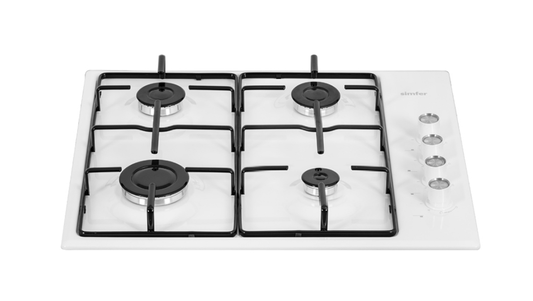 Газовая варочная панель Simfer H60Q40W411 (с автоподжигом, белая)