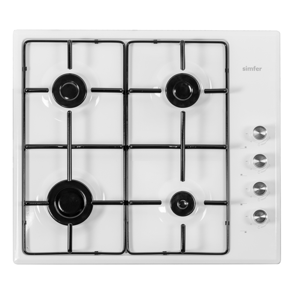 Газовая варочная панель Simfer H60Q40W411 (с автоподжигом, белая)