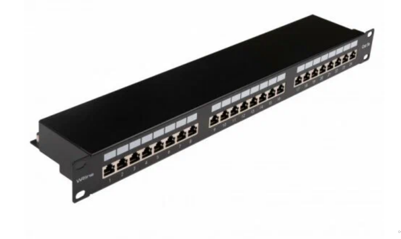 Патч-панель Wrline (Hyperline) WR-PL-24-C5E-SH-D 19" цвет черный