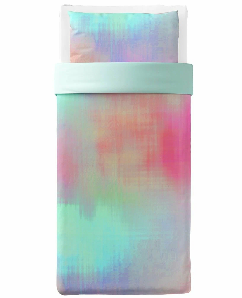 PIPSTAKRA Постельное белье 1.5 спальное икеа, пододеяльник и 1 наволочка/разноцветный 150x200/50x70 