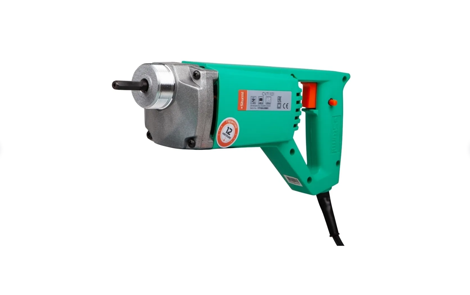 Sturm Портативный вибратор для бетона 1000 Вт, вал 1 м CV71101