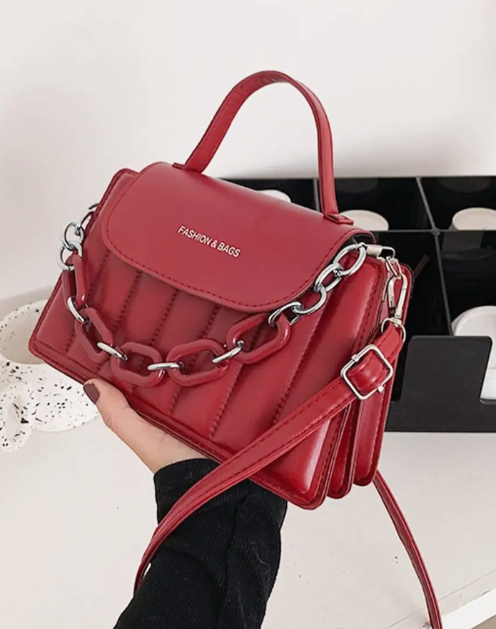 DESIGNER JEWERLY Сумка через плечо кросс боди кожаная красная