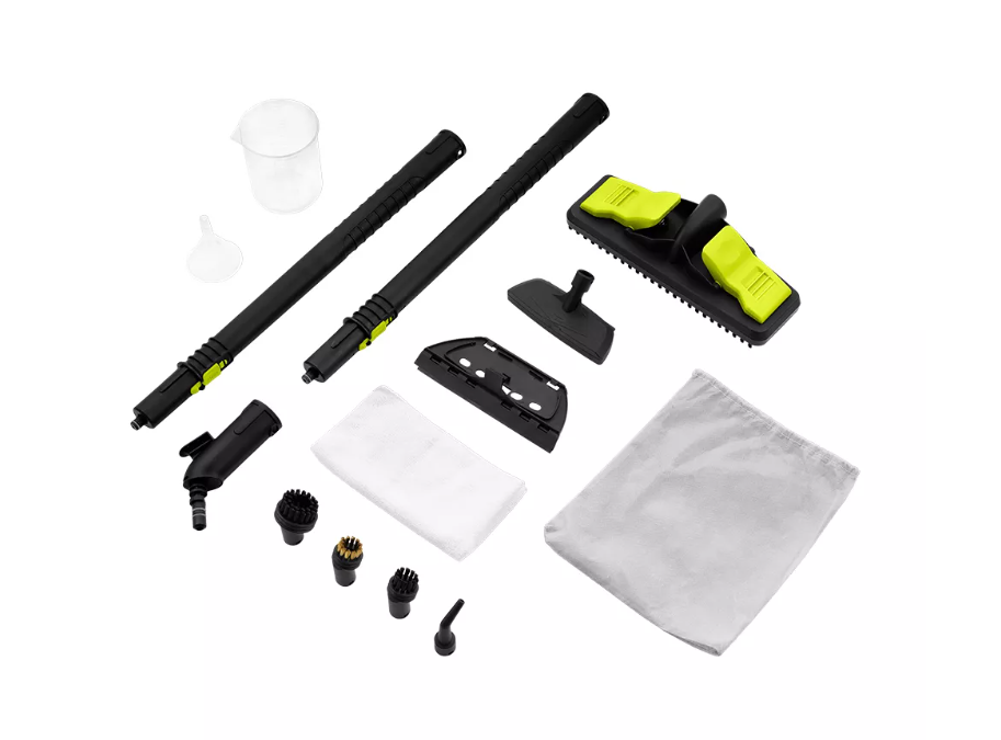 Пароочиститель Kitfort KT-9104-2, черно-салатовый