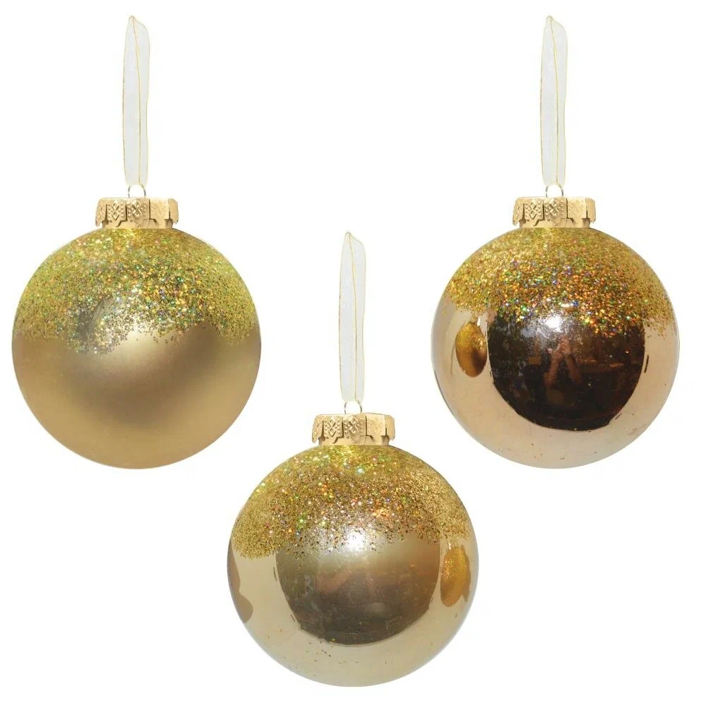 Елочный шар B&H BH1520-G, золото, 7 см, 1 шт.