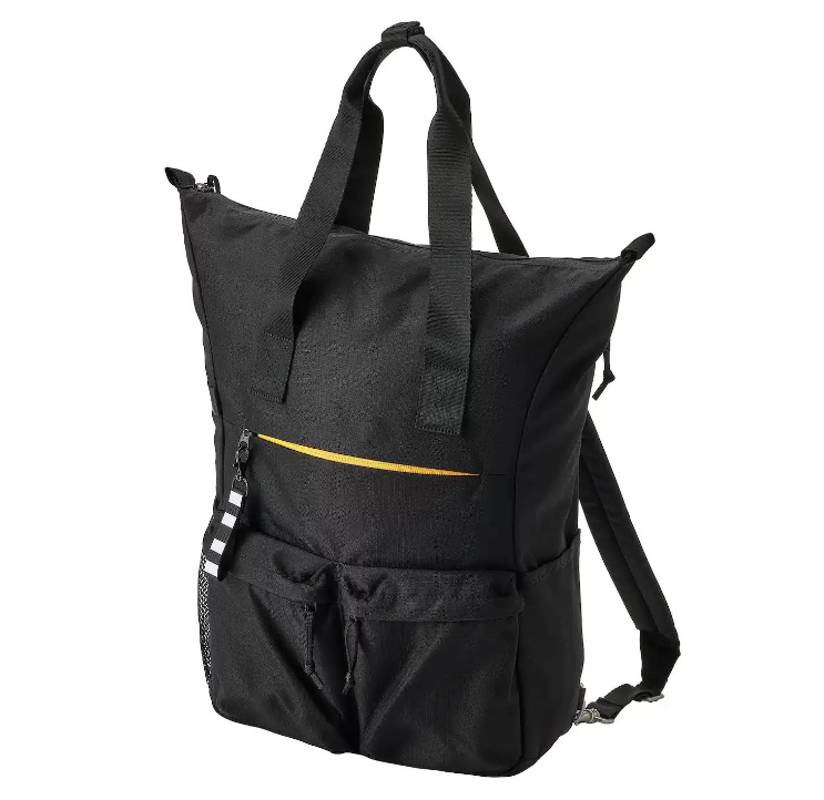 Сумка-рюкзак мужская IKEA ВЭРЛДЕНС черная, 31х15х49 см