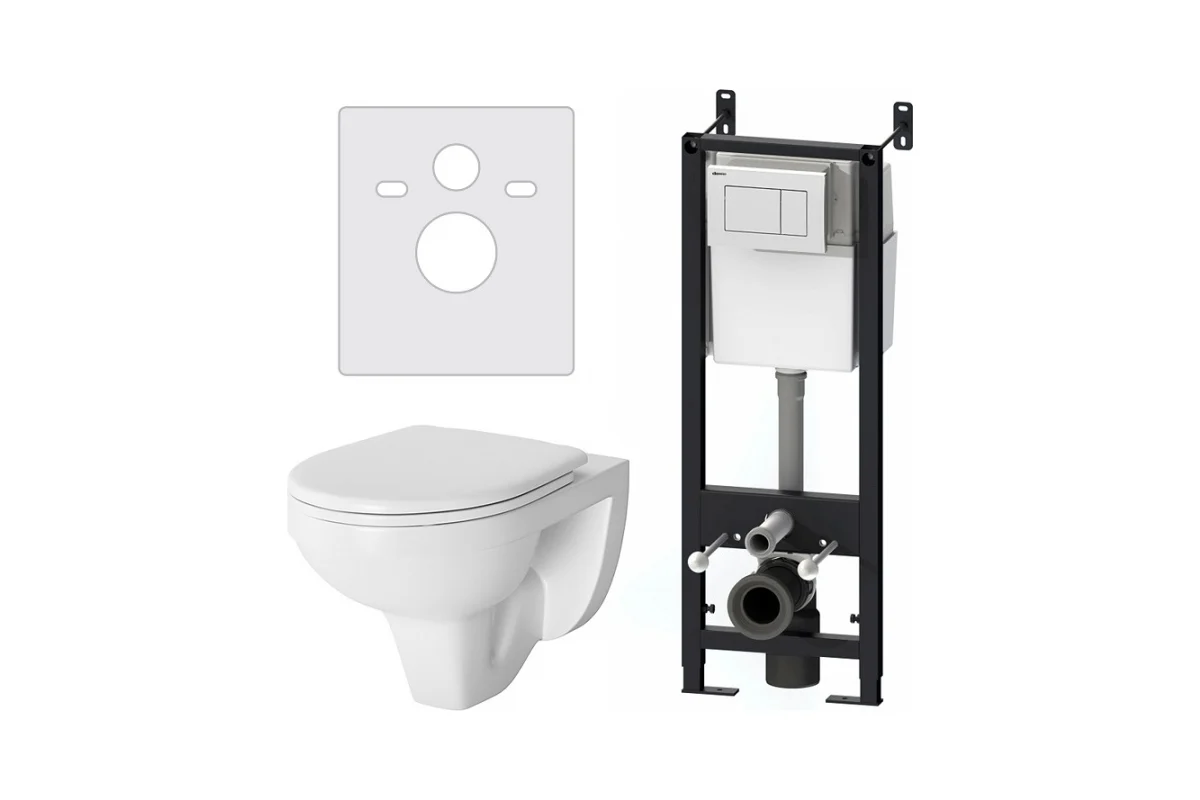 Инсталляция с клавишей, унитазом, сиденьем Damixa Jupiter DX77.IS10101.1738