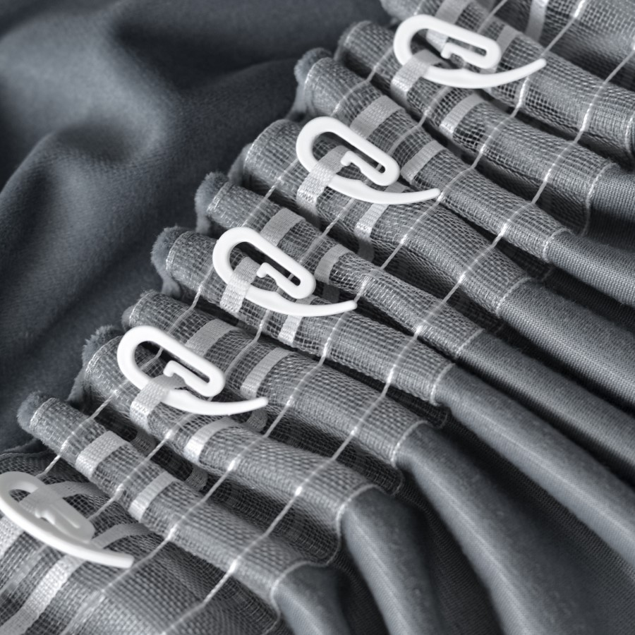 Шторы IRIS из велюра интерьерные, р-р 200х270 - 1 шт/уголь