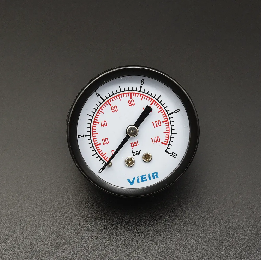 Манометр 10 бар (1 МПа) 50мм 1/4" Vier осевой (аксиальный) класс 2,5 YLB10