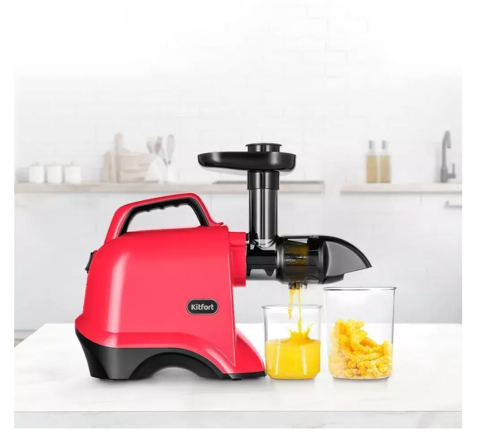 Соковыжималка шнековая Kitfort КТ-1142-1 150 Вт розовый