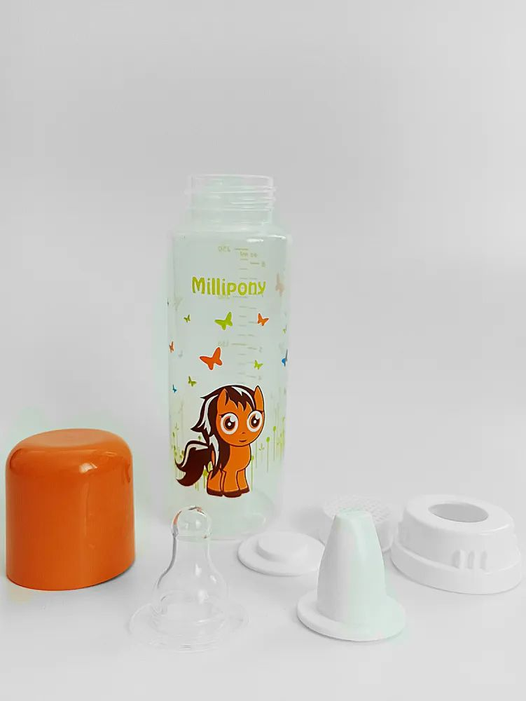 Бутылочка с ручкой для детского кормления Millipony 125мл