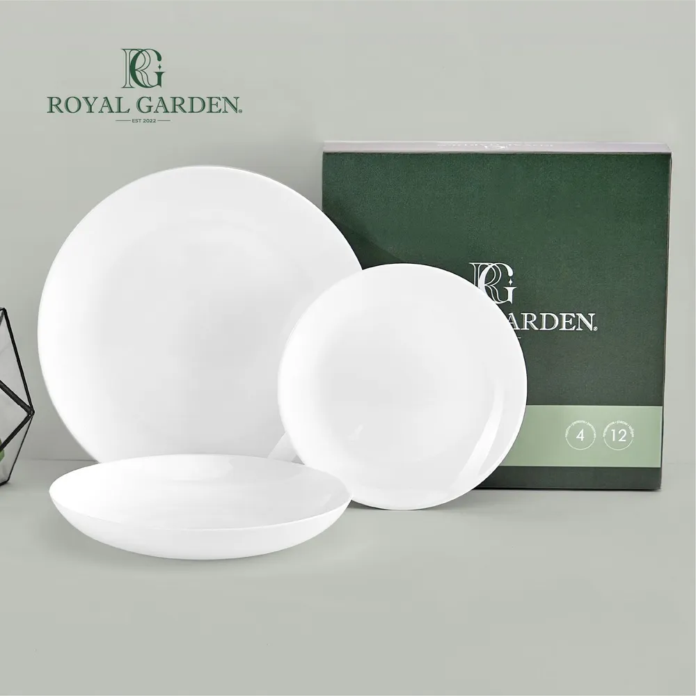 Сервиз столовый Royal Garden серия Round White 12 предметов, 4 персоны