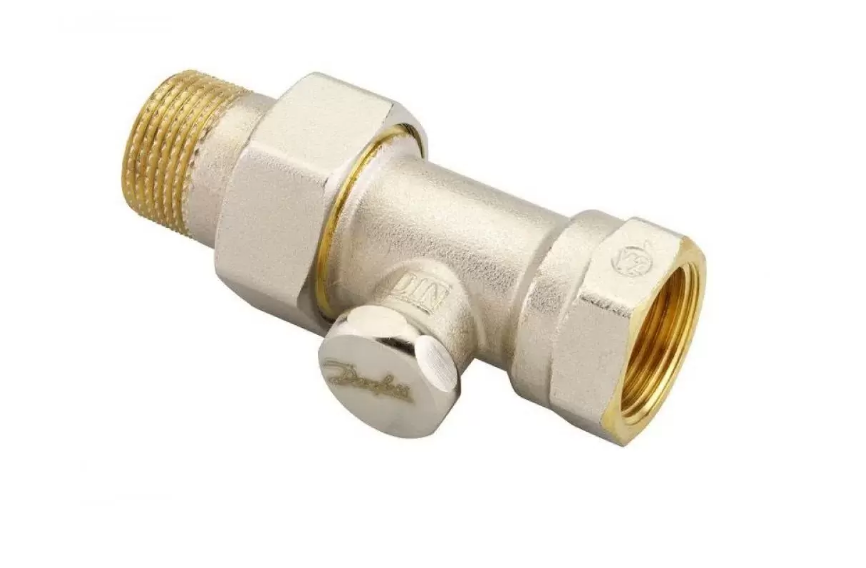Клапан запорный для радиатора Danfoss 003L0124 RLV-S Ду15 прямой
