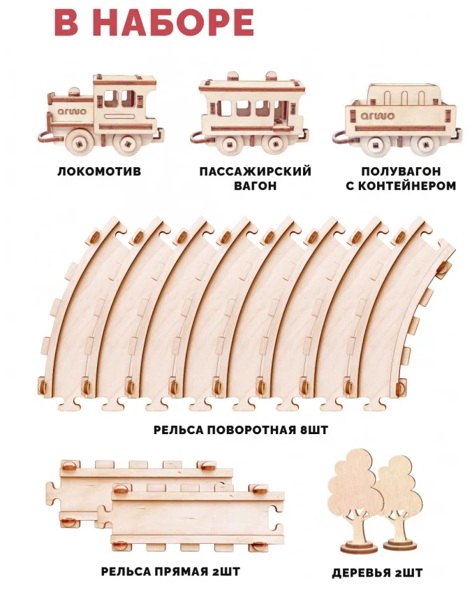 Сборная модель Arma toys Железная дорога Arw001, стартовый набор