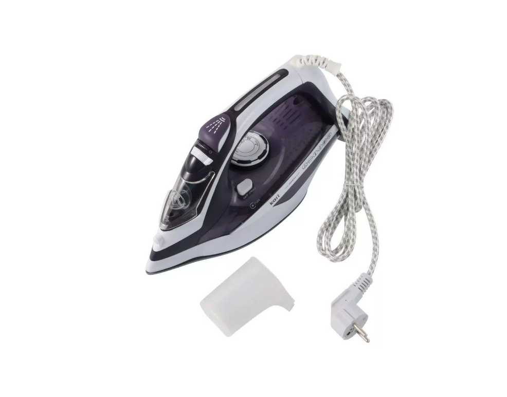 Утюг kari home E136 фиолетовый, белый