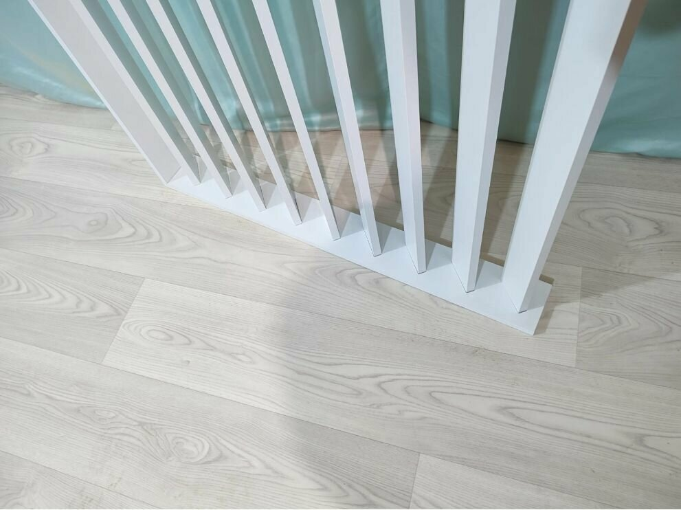 Levitrus Ширма перегородка для зонирования комнаты, реечная, 180x120 см, белый