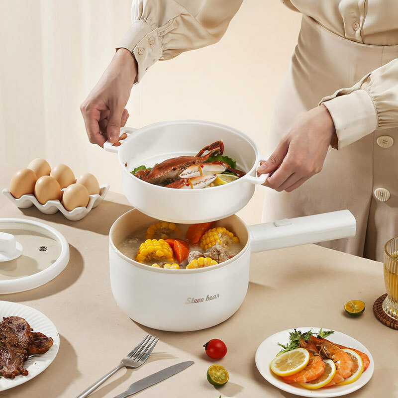 Кастрюля, керамическая, двухслойная, с антипригарным покрытием желтая, диаметр 20см ELECTRIC POT