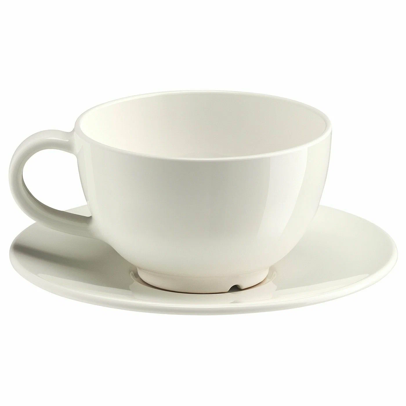 VARDAGEN Чашка чайная с блюдцем IKEA, 26сл, белая (00372420)