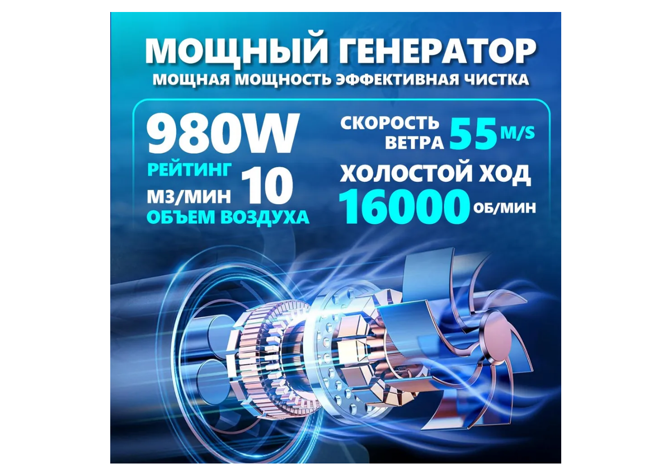 Воздуходувка аккумуляторная Voltcraft электрическая, с функцией пылесоса, травосборник 2 л, скорость